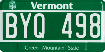 VT license plate BYQ498