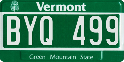 VT license plate BYQ499