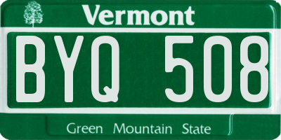 VT license plate BYQ508