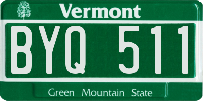 VT license plate BYQ511