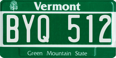 VT license plate BYQ512
