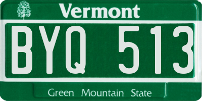 VT license plate BYQ513