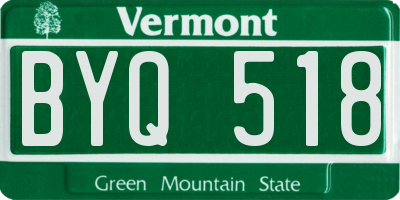 VT license plate BYQ518