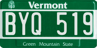 VT license plate BYQ519
