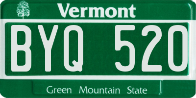 VT license plate BYQ520