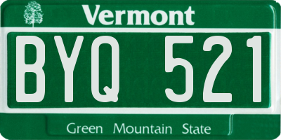 VT license plate BYQ521