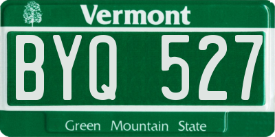 VT license plate BYQ527