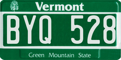VT license plate BYQ528