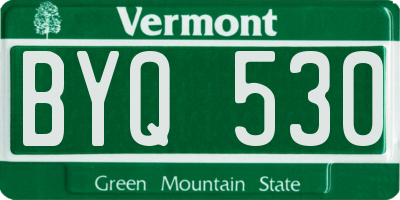 VT license plate BYQ530