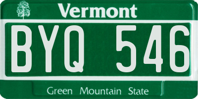 VT license plate BYQ546