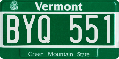 VT license plate BYQ551