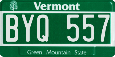 VT license plate BYQ557