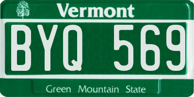 VT license plate BYQ569