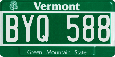 VT license plate BYQ588