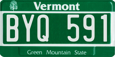 VT license plate BYQ591