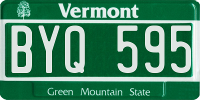 VT license plate BYQ595
