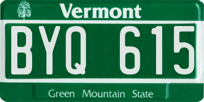 VT license plate BYQ615