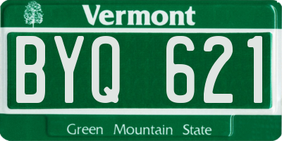 VT license plate BYQ621