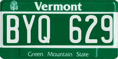 VT license plate BYQ629