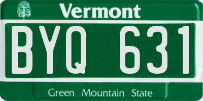VT license plate BYQ631