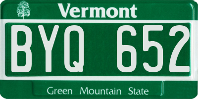 VT license plate BYQ652
