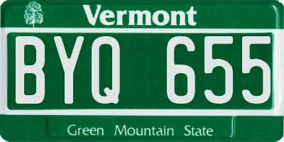 VT license plate BYQ655