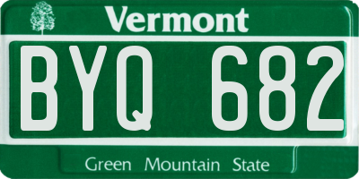 VT license plate BYQ682
