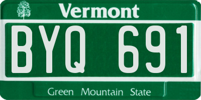 VT license plate BYQ691
