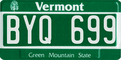 VT license plate BYQ699