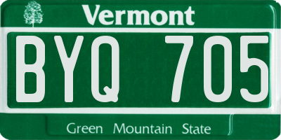 VT license plate BYQ705