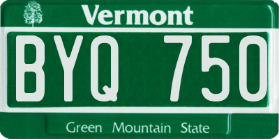 VT license plate BYQ750