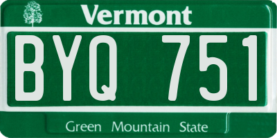 VT license plate BYQ751