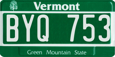 VT license plate BYQ753