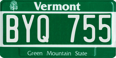VT license plate BYQ755