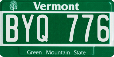 VT license plate BYQ776