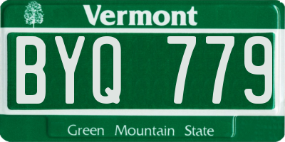 VT license plate BYQ779