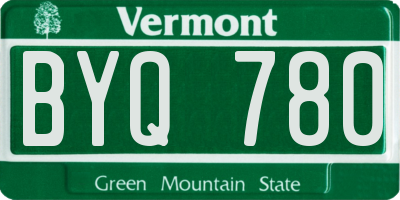 VT license plate BYQ780