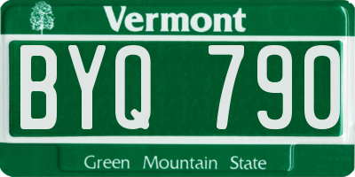 VT license plate BYQ790