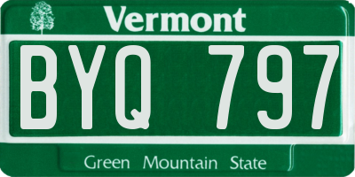 VT license plate BYQ797