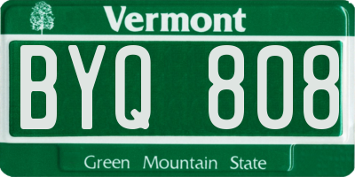 VT license plate BYQ808