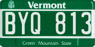 VT license plate BYQ813