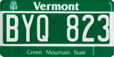 VT license plate BYQ823