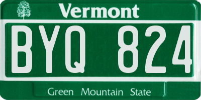 VT license plate BYQ824