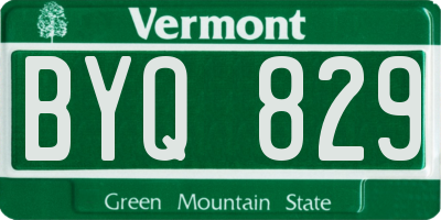 VT license plate BYQ829