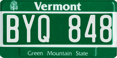 VT license plate BYQ848