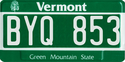 VT license plate BYQ853
