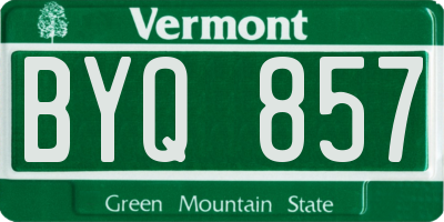 VT license plate BYQ857