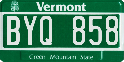 VT license plate BYQ858