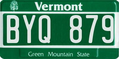 VT license plate BYQ879