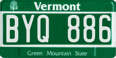 VT license plate BYQ886